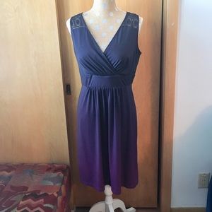 💕Soma Blue Purple Ombré Lace Dress, Med
